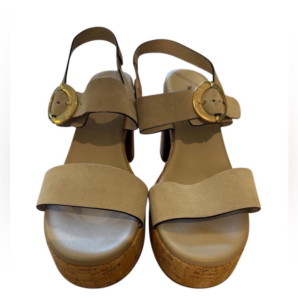 NeroGiardini Made in Italy Suede Cork Platform Sandals - 40‎